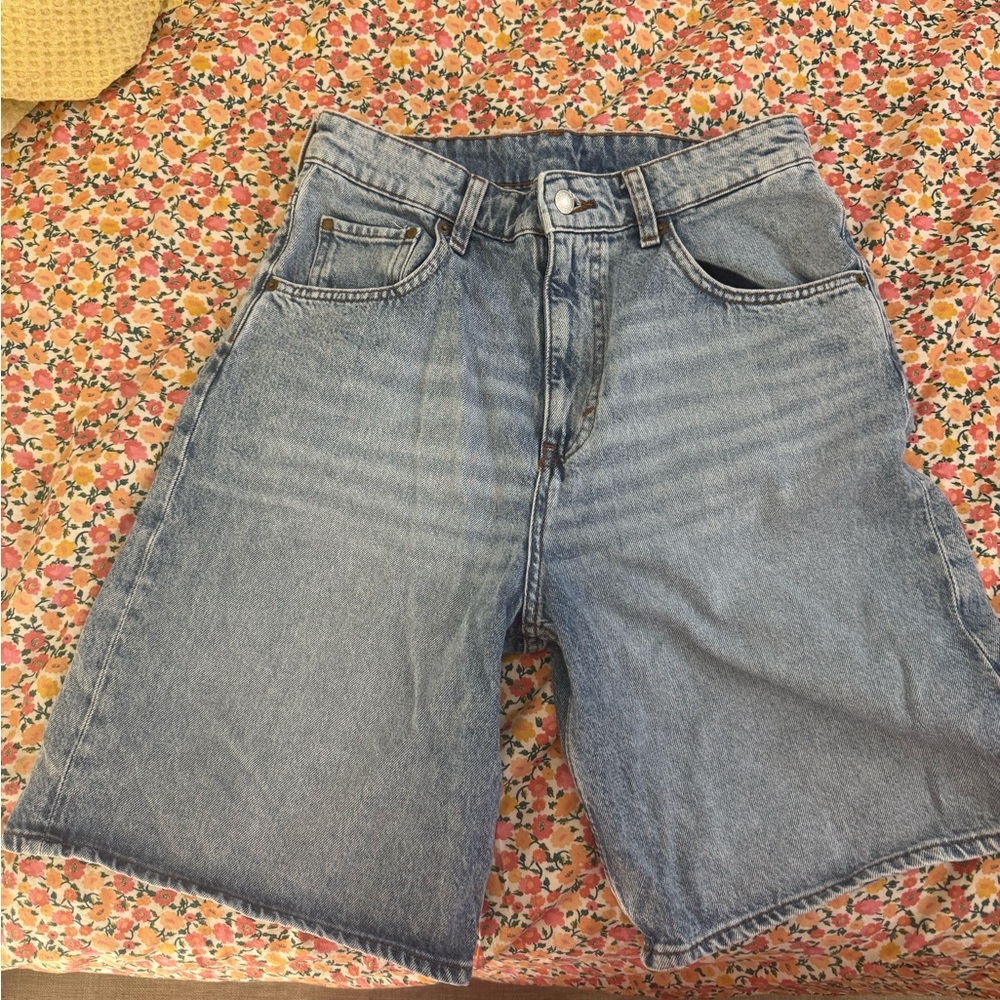H&M Blue Denim Bermuda Shorts